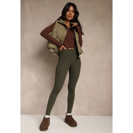 Ciemnozielone Legginsy Casual Regualr Waist Ralinsa - id: WDK-5913-62-D.GREEN - marki Renee - 186465604 Ciemnozielone Legginsy Casual Regualr Waist Ralinsa ze sklepu renee.pl w kategorii Spodnie damskie - zdjęcie 186465604