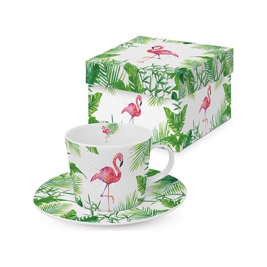ppd Filiżanka &quot;Tropical Flamingo&quot; w kolorze zielono-różowym do espresso - 100 ml ze sklepu Limango Polska w kategorii Dzbanki i zaparzacze - zdjęcie 186468654