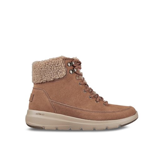 Trzewiki Skechers Glacial Ultra Woodlands 16677/BRN Brązowy ze sklepu eobuwie.pl w kategorii Śniegowce damskie - zdjęcie 186468890