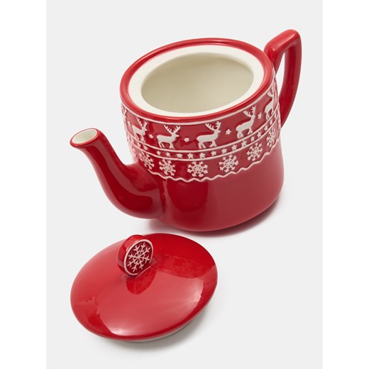 Sinsay - Dzbanek do herbaty z motywem świątecznym - czerwony Sinsay One Size Sinsay
