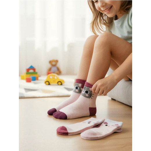 Sinsay - Skarpetki z metalizowaną nicią 3 pack - wielobarwny Sinsay 31/34 Sinsay