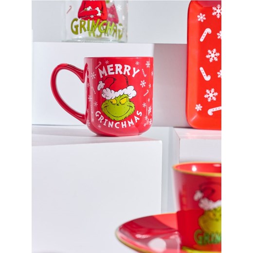Sinsay - Kubek ceramiczny z nadrukiem Grinch - wielobarwny - id: 474ES-MLC - marki Sinsay - 186472061 Sinsay - Kubek ceramiczny z nadrukiem Grinch - wielobarwny ze sklepu Sinsay w kategorii Kubki - zdjęcie 186472061