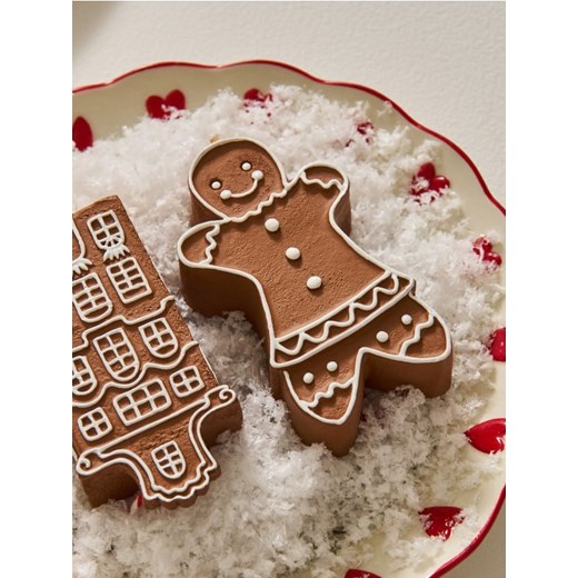 Sinsay - Dekoracja świąteczna w kształcie ludzika piernikowego - brązowy ze sklepu Sinsay w kategorii Dekoracje bożonarodzeniowe - zdjęcie 186472071