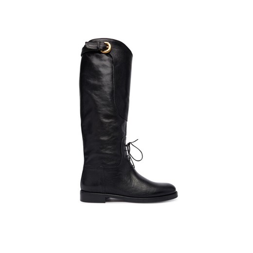 Oficerki Weekend Max Mara Visby 2525796015600 Czarny ze sklepu eobuwie.pl w kategorii Kozaki damskie - zdjęcie 186472202