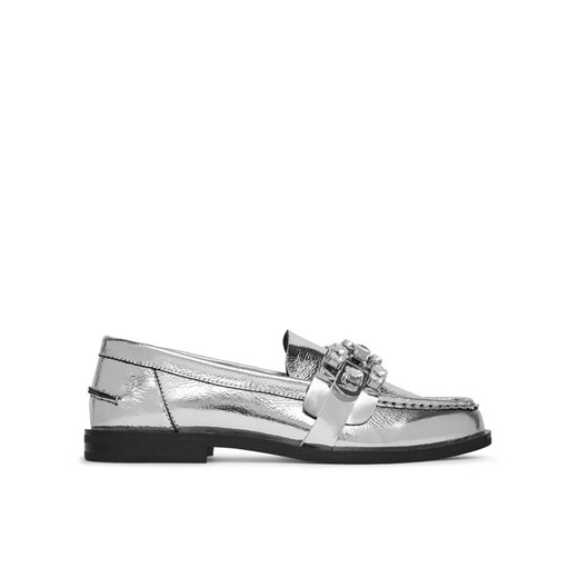 Loafersy Eva Minge AMARYLLIS-V1792B-315 Srebrny ze sklepu eobuwie.pl w kategorii Lordsy damskie - zdjęcie 186472291