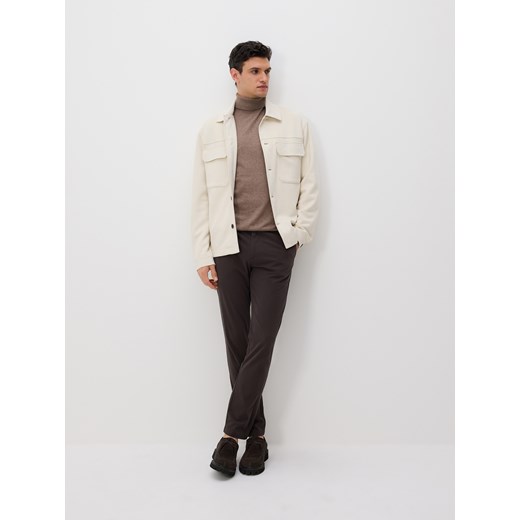 Reserved - Spodnie chino slim fit - ciemnobrązowy ze sklepu Reserved w kategorii Spodnie męskie - zdjęcie 186473732
