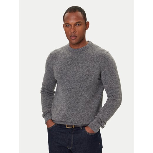 Barbour Sweter Essential Tisbury MKN0844GY12 Szary Regular Fit ze sklepu MODIVO w kategorii Swetry męskie - zdjęcie 186475073