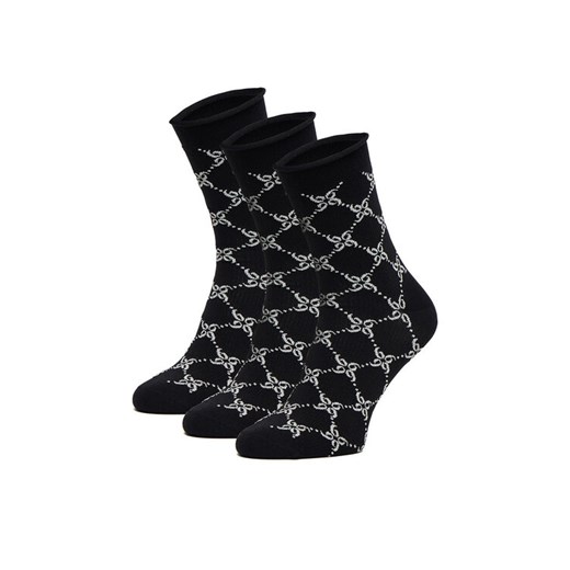 Nine West Skarpety długie CEO_BR_NW_Silver_01_Z_AW25 (3 PACK) Czarny ze sklepu MODIVO w kategorii Skarpetki damskie - zdjęcie 186475213