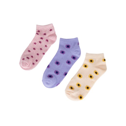 JENNY Skarpety krótkie 7KB-001-SS25 (3-PACK) Beżowy ze sklepu MODIVO w kategorii Skarpetki dziecięce - zdjęcie 186475270