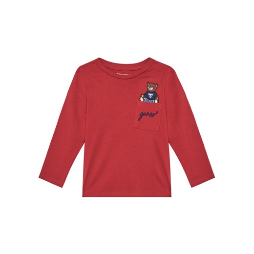 Guess Bluzka N4BI06 I3Z14 Czerwony Regular Fit - id: 0000304584848 - marki Guess - 186475340 Guess Bluzka N4BI06 I3Z14 Czerwony Regular Fit ze sklepu MODIVO w kategorii T-shirty chłopięce - zdjęcie 186475340