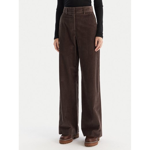 Weekend Max Mara Spodnie materiałowe Tania 2525136092 Brązowy Wide Leg ze sklepu MODIVO w kategorii Spodnie damskie - zdjęcie 186475381
