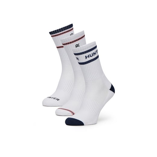 Skarpety długie Hunter AS_HUNTER_02W_SS25 (3-PACK) Biały ze sklepu eobuwie.pl w kategorii Skarpetki męskie - zdjęcie 186478220