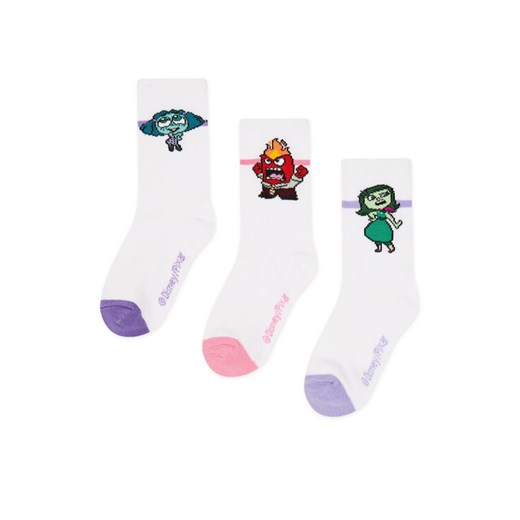 Skarpety długie INSIDE OUT 2 ACCCS-SS25-337PIO(3-PACK) Biały ze sklepu eobuwie.pl w kategorii Skarpetki dziecięce - zdjęcie 186478271