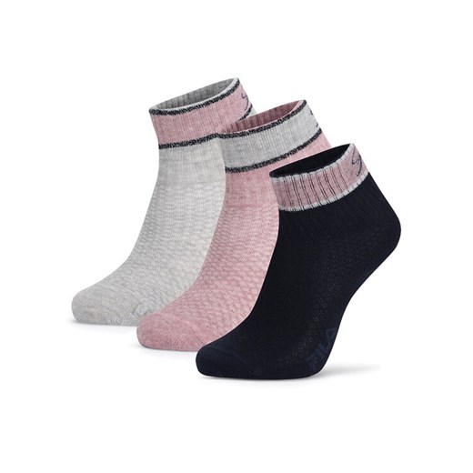 Skarpety krótkie Fila F8206-AW24 (3-pack) Różowy ze sklepu eobuwie.pl w kategorii Skarpetki dziecięce - zdjęcie 186478311