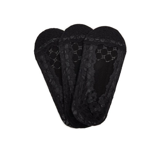 Stopki Nine West LA_NW_4WB_005_SS25 (3-PACK) BLACK Czarny ze sklepu eobuwie.pl w kategorii Skarpetki damskie - zdjęcie 186478333