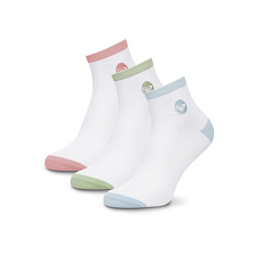 Skarpety długie Roxy AS_ROXY_04Z_SS25 (3-PACK) Biały ze sklepu eobuwie.pl w kategorii Skarpetki damskie - zdjęcie 186478384