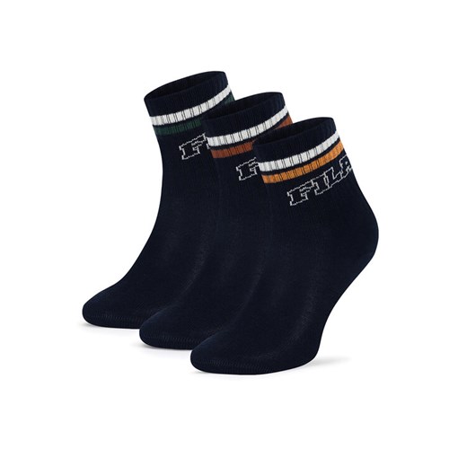 Skarpety długie Fila F8080-AW24 (3-pack) Granatowy ze sklepu eobuwie.pl w kategorii Skarpetki dziecięce - zdjęcie 186478391