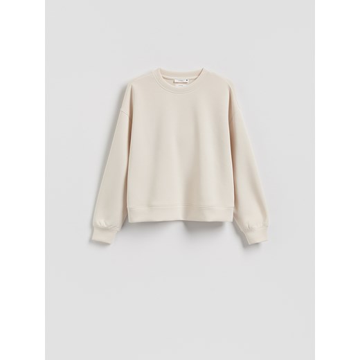 Reserved - Bluza z modalem - beżowy ze sklepu Reserved w kategorii Bluzy damskie - zdjęcie 186479991