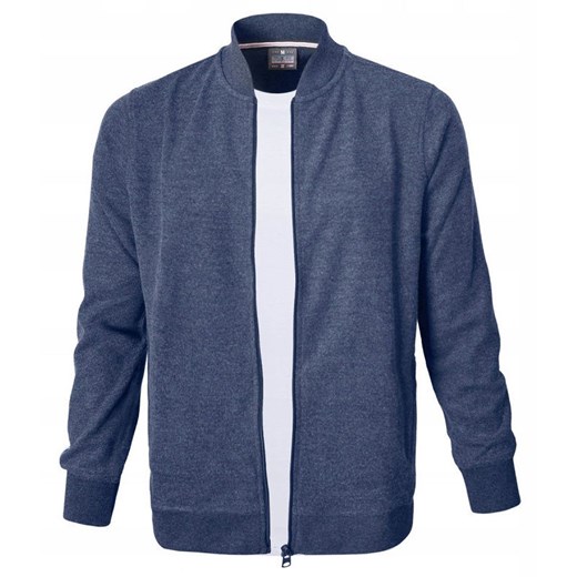 Wygodna, Rozpinana Bawełniana Bluza - Pako Jeans - Niebieska SWPJNSbluzaEMERISjns ze sklepu JegoSzafa.pl w kategorii Bluzy męskie - zdjęcie 186480082