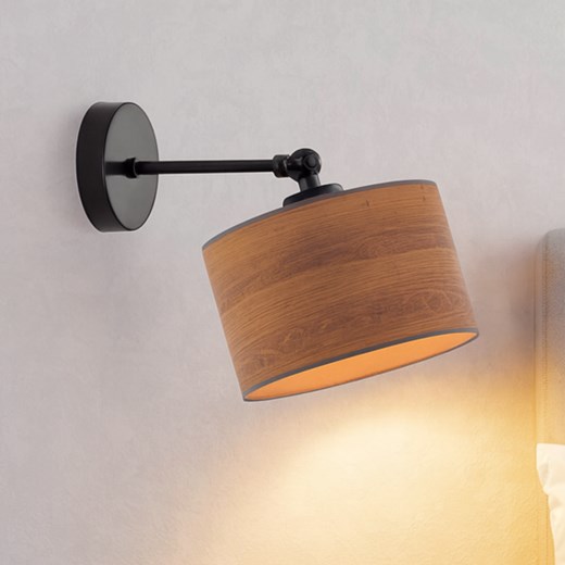 Czarny kinkiet do czytania w sypialni z regulowanym ramieniem TETE ECO ze sklepu Lysne w kategorii Lampy ścienne - zdjęcie 186480352