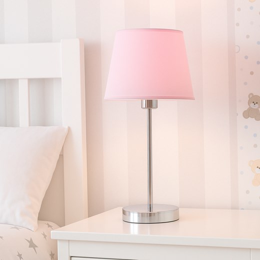 Designerska lampka nocna dla dziewczynki SIENA z różowym abażurem ze sklepu Lysne w kategorii Lampy dziecięce - zdjęcie 186480411