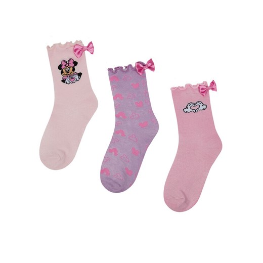 Skarpety długie Mickey&Friends ACCCS-SS25-327DSTC(3-PACK) Różowy ze sklepu eobuwie.pl w kategorii Skarpetki dziecięce - zdjęcie 186481292