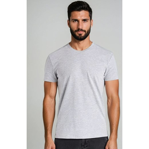 Szary podkoszulek V t-shirt męski bawełniany Dany 1503, Kolor szary, Rozmiar 3XL, Teyli ze sklepu Intymna w kategorii T-shirty męskie - zdjęcie 186483381