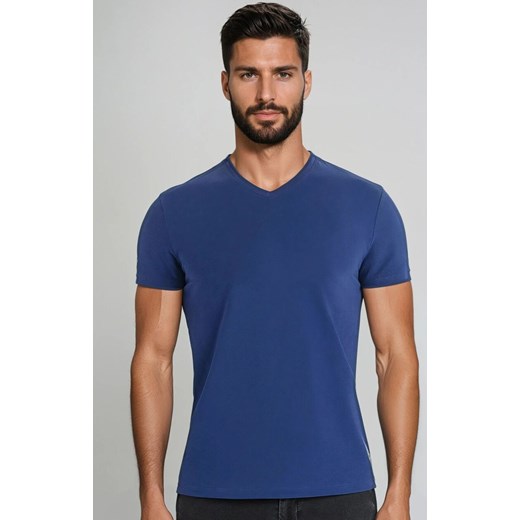 V t-shirt męski bawełniany koszulka Dany 1503, Kolor jeans, Rozmiar 3XL, Teyli ze sklepu Intymna w kategorii T-shirty męskie - zdjęcie 186483383