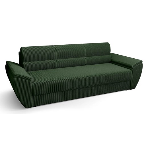 Zielona sztruksowa sofa z funkcją spania N4-C89 ze sklepu Edinos.pl w kategorii Sofy i kanapy - zdjęcie 186483781