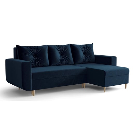 Granatowy nowoczesny narożnik rozkładany G5-N21 ze sklepu Edinos.pl w kategorii Narożniki - zdjęcie 186483813