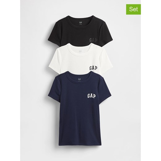 GAP Koszulki (3 szt.) w kolorze granatowym, białym i czarnym Gap XS promocja Limango Polska