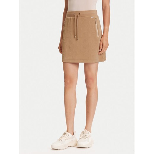 Guess Spódnica mini V5YD03 KBSL2 Brązowy Regular Fit ze sklepu MODIVO w kategorii Spódnice - zdjęcie 186484140