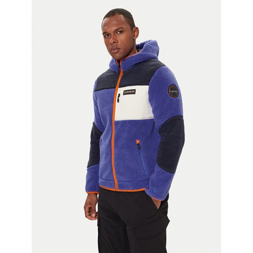 Napapijri Polar Yupik NP0A4GNS Granatowy Regular Fit ze sklepu MODIVO w kategorii Bluzy męskie - zdjęcie 186484154