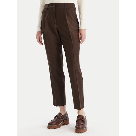 Weekend Max Mara Spodnie materiałowe Caldaia 2525136152 Brązowy Regular Fit ze sklepu MODIVO w kategorii Spodnie damskie - zdjęcie 186484240