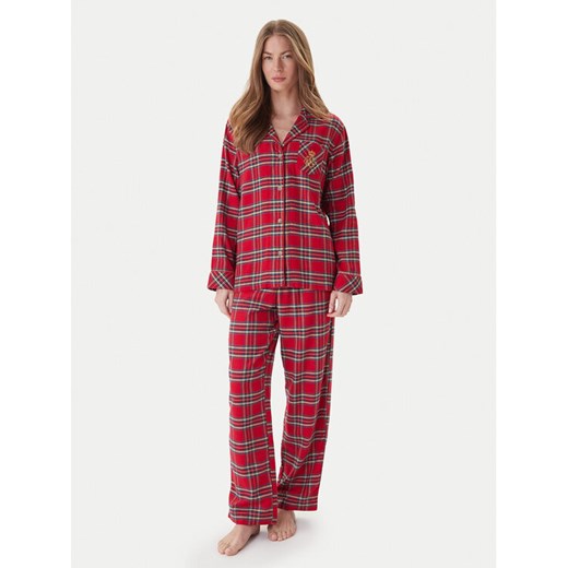 LAUREN RALPH LAUREN Piżama ILN92457F Czerwony Regular Fit ze sklepu MODIVO w kategorii Piżamy damskie - zdjęcie 186484241