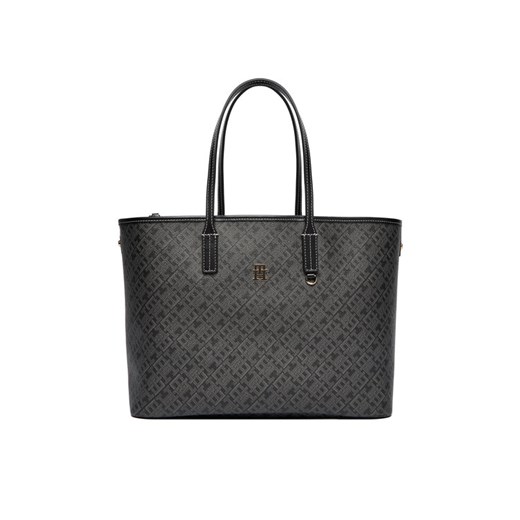 Tommy Hilfiger Torebka Th Monoplay AW0AW17696 Czarny ze sklepu MODIVO w kategorii Torby Shopper bag - zdjęcie 186484261