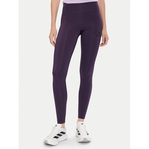 adidas Legginsy Train Essentials Big Logo JX4758 Fioletowy Slim Fit ze sklepu MODIVO w kategorii Spodnie damskie - zdjęcie 186484303