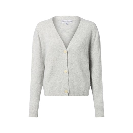 Marie Lund Kardigan damski z zawartością wełny Kobiety jasny szary marmurkowy ze sklepu vangraaf w kategorii Swetry damskie - zdjęcie 186485721