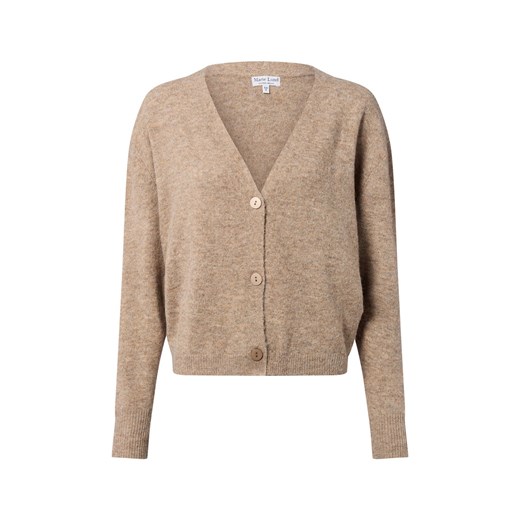 Marie Lund Kardigan damski z zawartością wełny Kobiety kitt marmurkowy ze sklepu vangraaf w kategorii Swetry damskie - zdjęcie 186485724