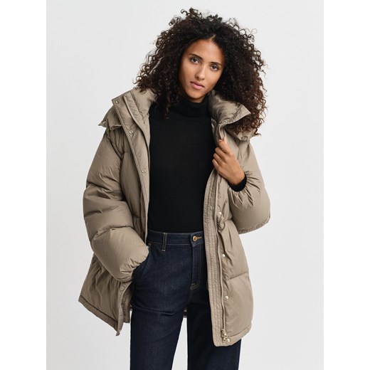 Gant Damska kurtka puchowa Kobiety taupe jednolity ze sklepu vangraaf w kategorii Kurtki damskie - zdjęcie 186485773