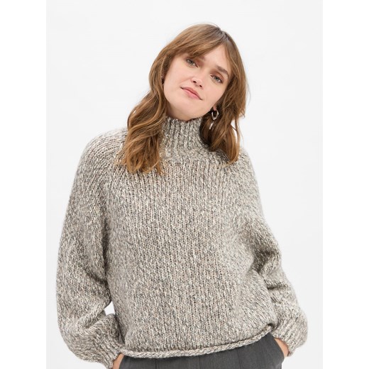 Drykorn Damski sweter z dzianiny z alpaką - Kimina Kobiety écru marmurkowy ze sklepu vangraaf w kategorii Swetry damskie - zdjęcie 186485804