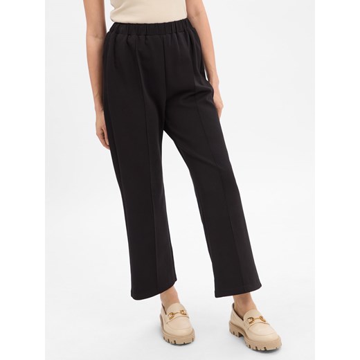 VG Spodnie Kobiety Bawełna czarny jednolity ze sklepu vangraaf w kategorii Spodnie damskie - zdjęcie 186485824