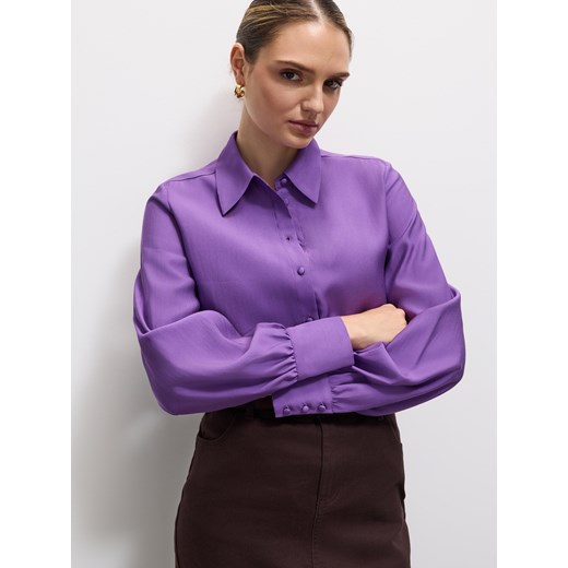 Mohito - Fioletowa koszula z modalem - fioletowy Mohito 32 Mohito