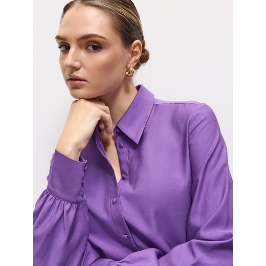 Mohito - Fioletowa koszula z modalem - fioletowy Mohito 38 Mohito