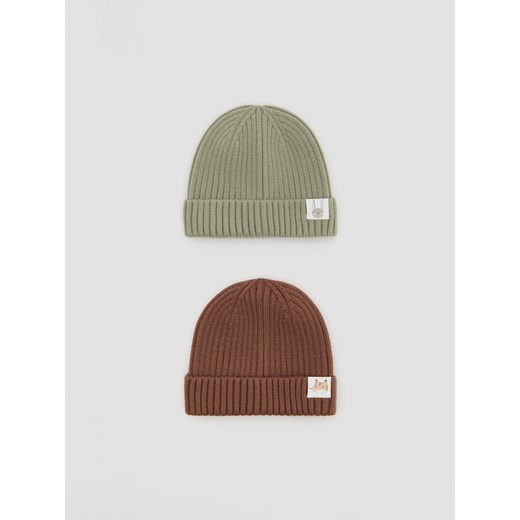 Reserved - Prążkowana czapka 2 pack - wielobarwny ze sklepu Reserved w kategorii Czapki dziecięce - zdjęcie 186487352