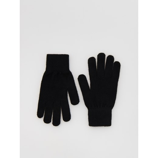 Reserved - Gładkie rękawiczki - czarny - id: 493FE-99X - marki Reserved - 186487510 Reserved - Gładkie rękawiczki - czarny ze sklepu Reserved w kategorii Rękawiczki damskie - zdjęcie 186487510