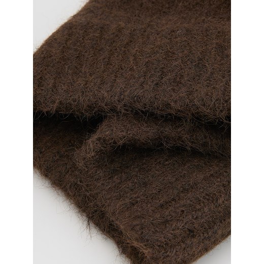 Reserved - Dzianinowa kominiarka - ciemnobrązowy Reserved ONE SIZE Reserved
