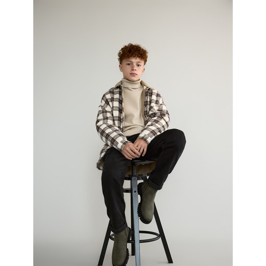 Reserved - Klasyczny golf - beżowy ze sklepu Reserved w kategorii Swetry chłopięce - zdjęcie 186487944