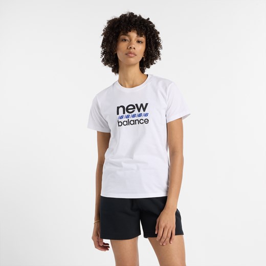 Koszulka damska New Balance WT51540WT – biała ze sklepu New Balance Poland w kategorii Bluzki damskie - zdjęcie 186488482
