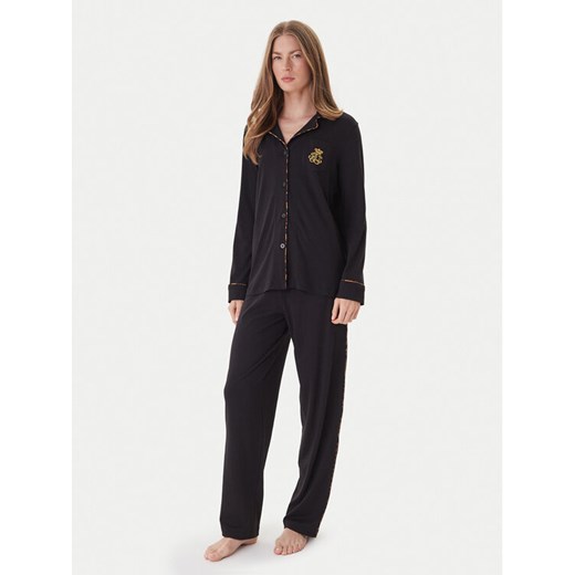 LAUREN RALPH LAUREN Piżama ILN72467F Czarny Regular Fit ze sklepu MODIVO w kategorii Piżamy damskie - zdjęcie 186488910